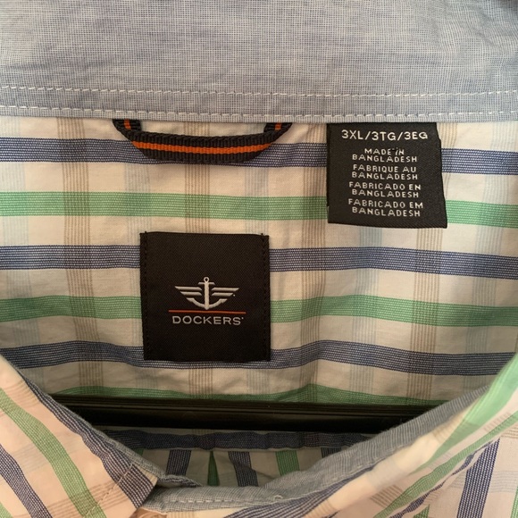NWT Dockers Checked Button Down Standard Fit Shirt Sz 3 XL - Picture 4 of 5